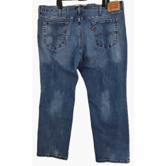 Levi's 541 ~Men's 46 X 30 (46×29)~ Blue Denim High Rise Straight Leg Zip Fly. - Picture 5 of 13